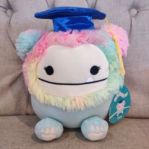 Zozo Graduation 8" Bigfoot Squishmallow NWT Plush Stuffed Animal with hat